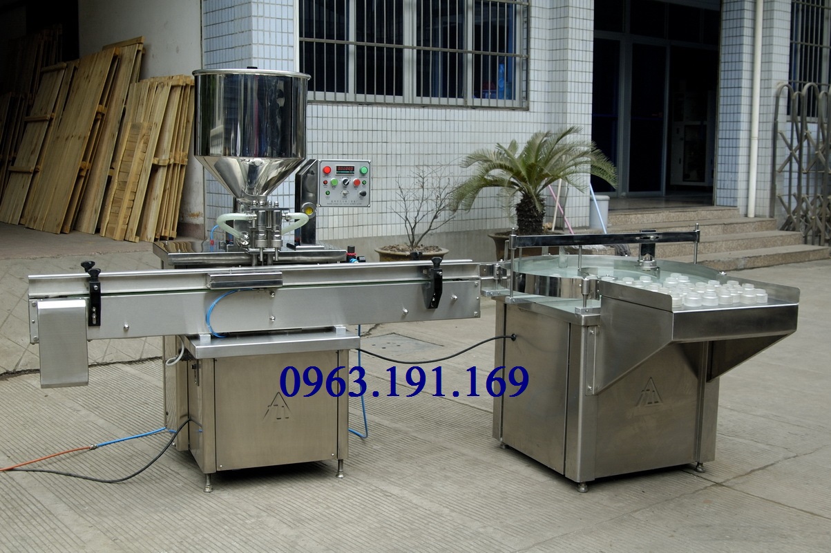 Máy chiết rót dung dịch sệt, dầu gội, kem mỹ phẩm, sữa